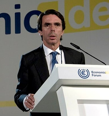 What economic strategy did Aznar's first term emphasize?
