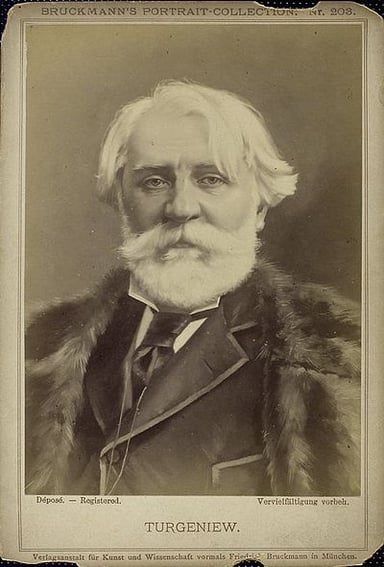 Which author considered Turgenev his “literary father"?