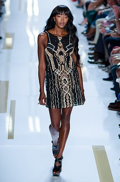 In which year did Naomi Campbell start her modeling career?