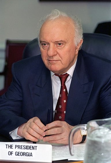 In what year did Shevardnadze first become leader of Georgia?