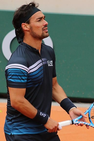 What is the most notable title Fognini won on red clay?