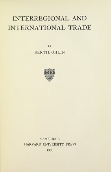 Who was Bertil's partner in developing the Heckscher–Ohlin model?
