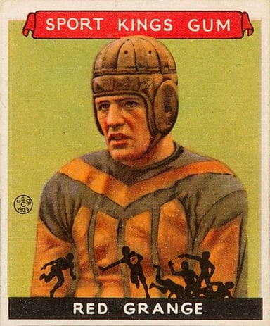 What was Red Grange’s jersey number with the Chicago Bears?