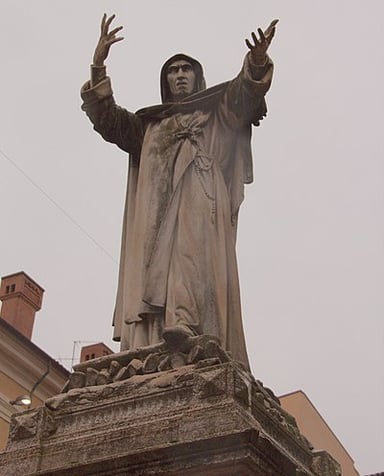 What did Savonarola famously denounce in his sermons?