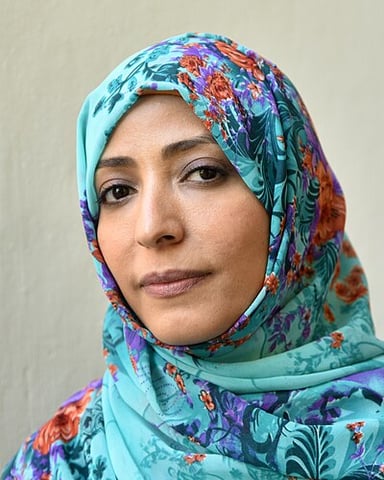 In what year did Tawakkol Karman win the Nobel Peace Prize?
