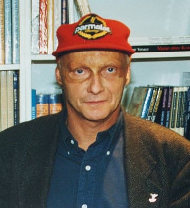 In what year did Niki Lauda first win the F1 World Championship?