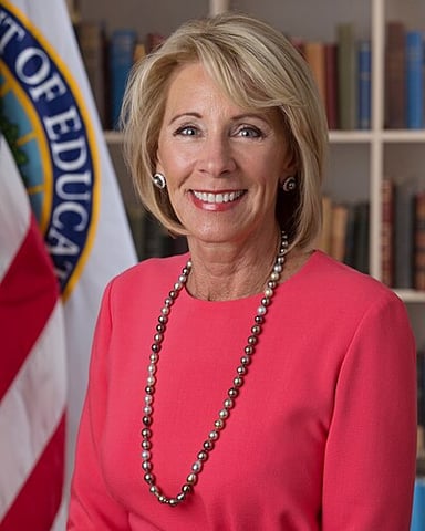 How was Betsy DeVos's nomination as Secretary of Education confirmed?