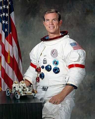 How many times did David Scott fly to space?