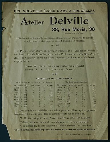 What was the main subject of Delville's book "La Mission de l'Art"?