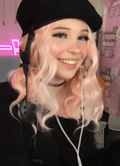 In what year did Belle Delphine's online persona start gaining attention?