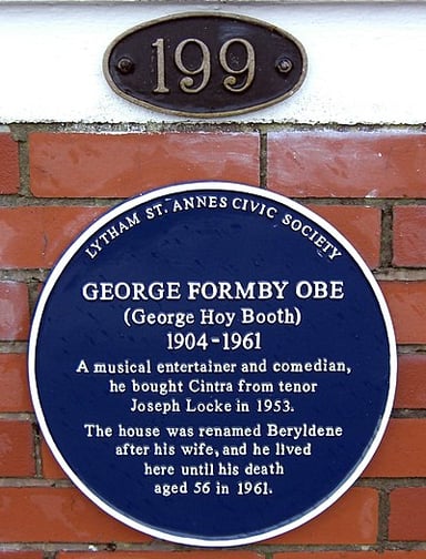 What year did George Formby's father die?