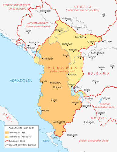 Which territories are included in the concept of Greater Albania?