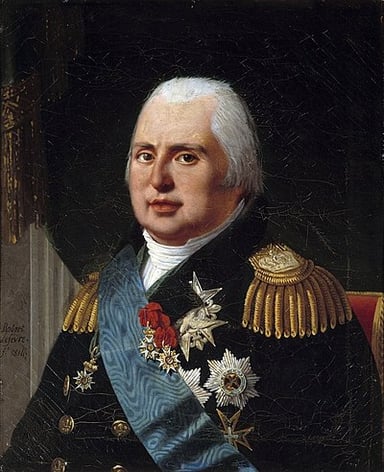 Which period of Louis XVIII's reign was marked by a military intervention in Spain?