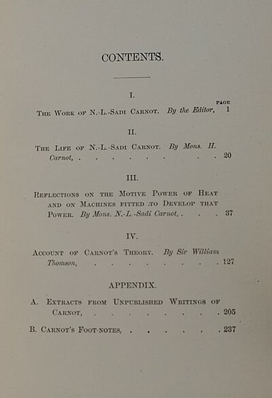 Who among these used Carnot's work in thermodynamics?