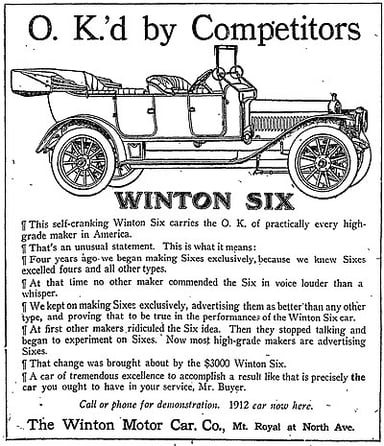 What was Winton's first automobile called?