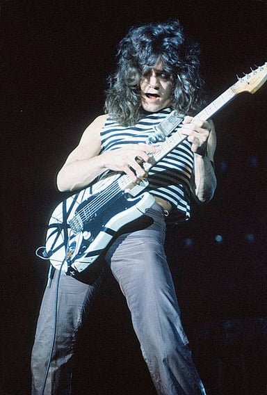 What is the name of Eddie Van Halen's only son who also played in the band?