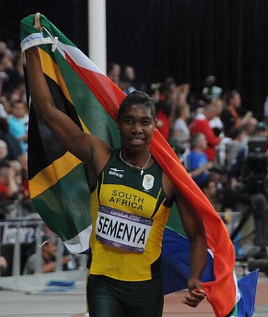 Which years did Caster Semenya win the Olympic gold medal in the women's 800 metres?