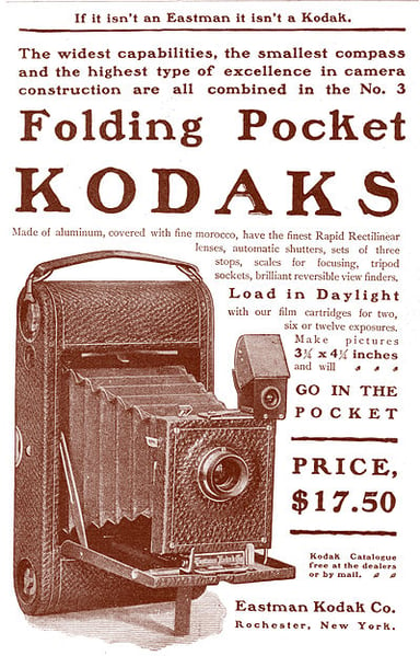 What was Kodak's first camera called?