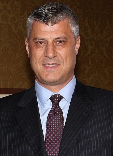 What major event marked Thaçi's leadership of the Democratic Party of Kosovo in 2007?