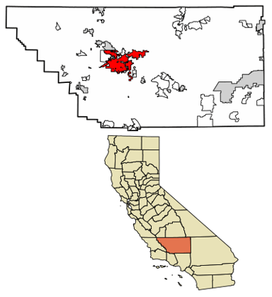 What is the population rank of Bakersfield in California?