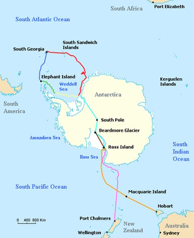 How many British expeditions to the Antarctic did Shackleton lead?