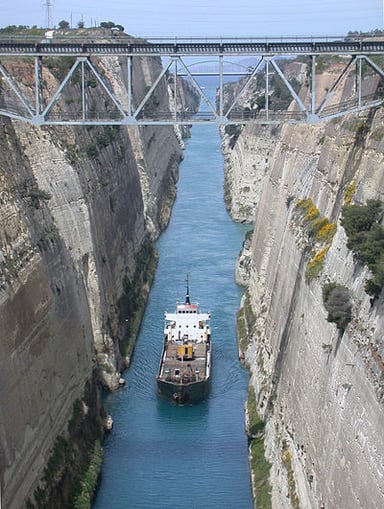 What is the name of the canal near Corinth?