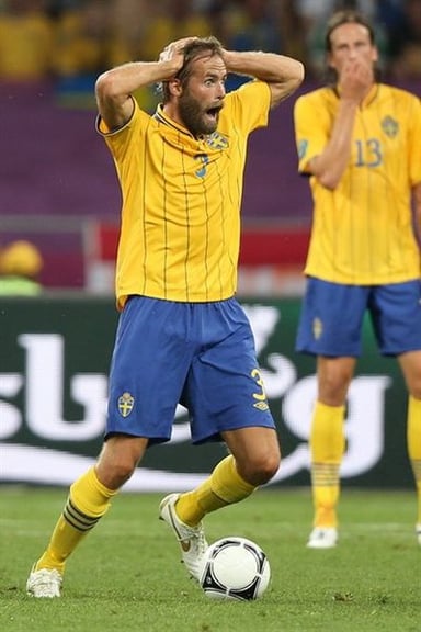 How many times did Mellberg captain the Swedish national team?