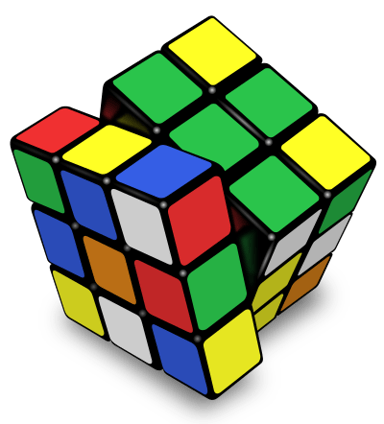 How many wooden blocks made up the prototype of Ernő Rubik's Cube?