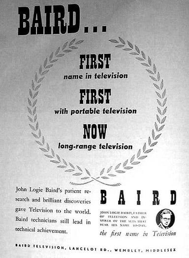 When was Baird's color television system demonstrated publicly?