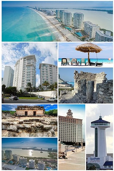 On which coast of Mexico is Cancún located?