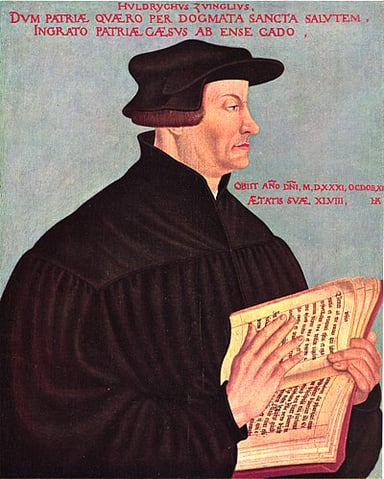Who did Zwingli's ideas primarily challenge?