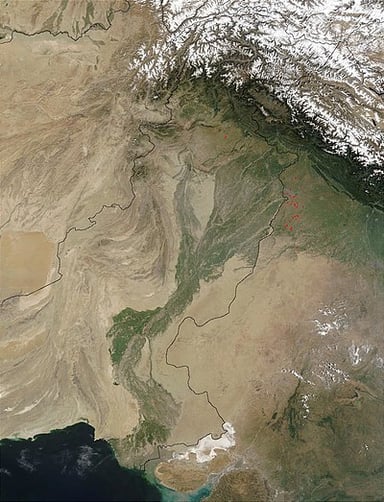 Where can the lowest elevation in Pakistan be found?