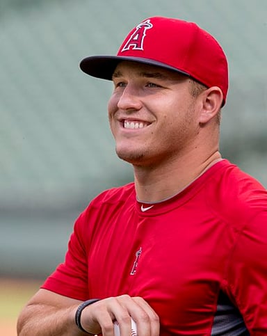 What is Mike Trout's rank in stolen base percentage among active major league players as of March 2023?