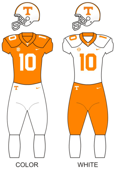 What is the nickname of the University of Tennessee's football team?