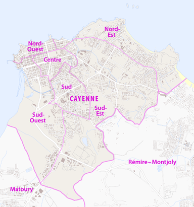 On which coast is Cayenne located?