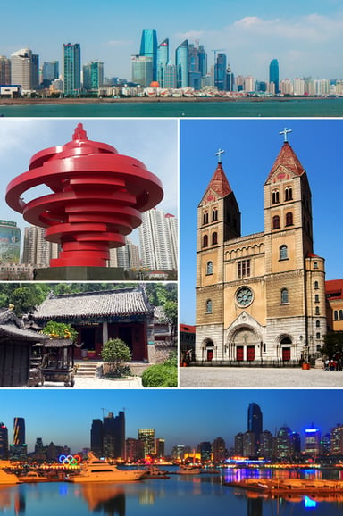 What is the significance of Qingdao's location on the Yellow Sea coast?