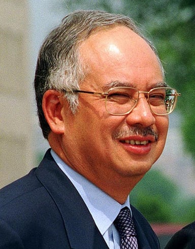 Which political party did Najib Razak lead from 2008 to 2018?