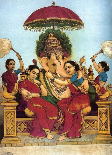 Raja Ravi Varma's paintings include figures from..