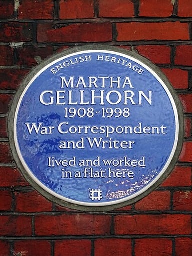 What year did Martha Gellhorn die?