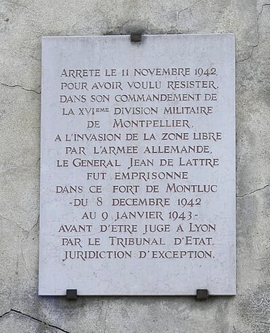 What was Jean de Lattre de Tassigny's role in the Liberation Army from 1943 to 1945?