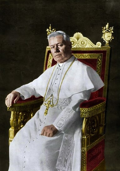 Which year was Pope Pius X born?