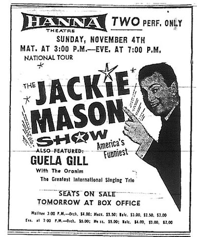 Did Jackie Mason win an Outer Critics Circle Award for his one-man show in 1986?