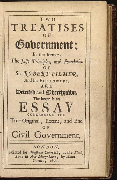 What is the primary subject of John Locke's "Two Treatises of Government"?