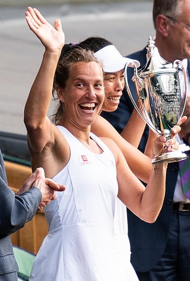 Who was Strýcová's doubles partner for the 2023 Wimbledon win?