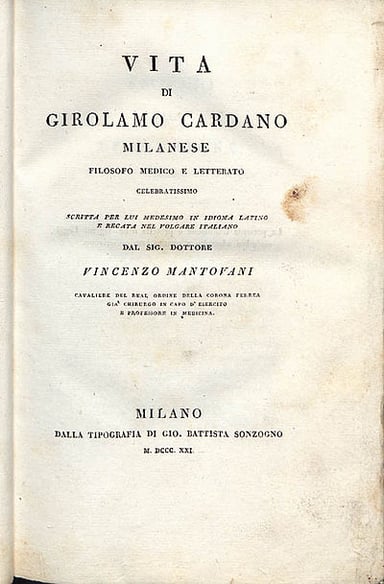 In which year did Cardano publish De proportionibus?