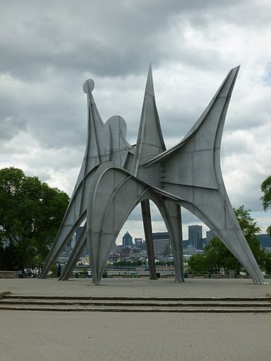 What were Calder's statuesque, non-moving sculptures called?
