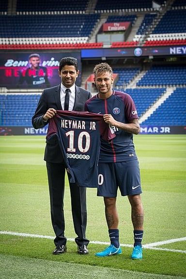 Which number did [url class="tippy_vc" href="#428415"]Neymar[/url] have while playing for Paris Saint-Germain F.C.?