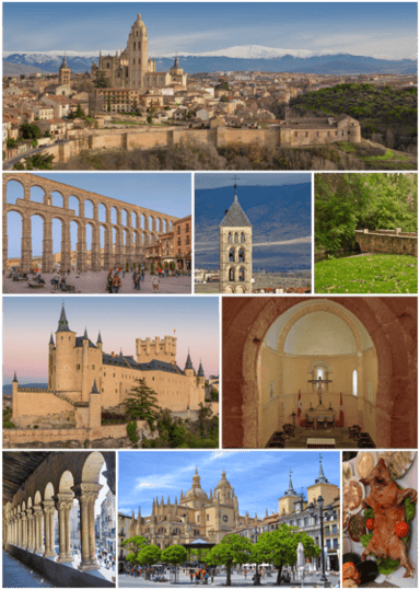 What is the name of the famous Roman structure in Segovia?