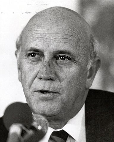 What major event oversaw by de Klerk led to a massive change in South Africa?