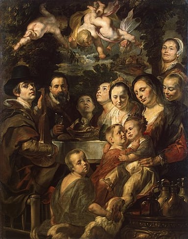 Who mostly identified with Jordaens' genre scenes?